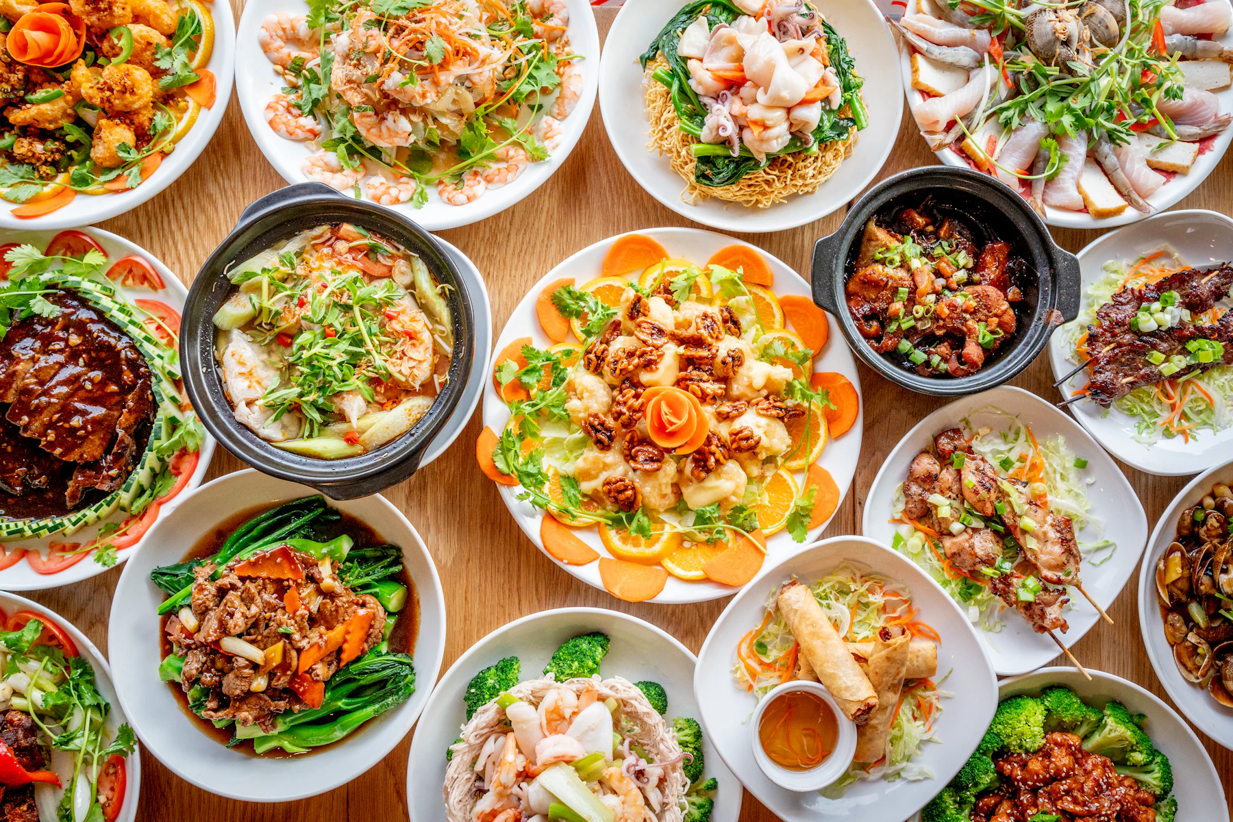 Saigon Seafood Restaurant Corporate Catering and Group Ordering located at 270 Adams St, Dorchester, MA 02122, USA. Saigon Seafood Restaurant's top menu items include Bún Bò Nướng – Grilled Beef Bowl, Cơm Bò Nướng – Rice Plate with Grilled Beef, Cơm Gà Nướng – Rice Plate with Grilled Chicken.