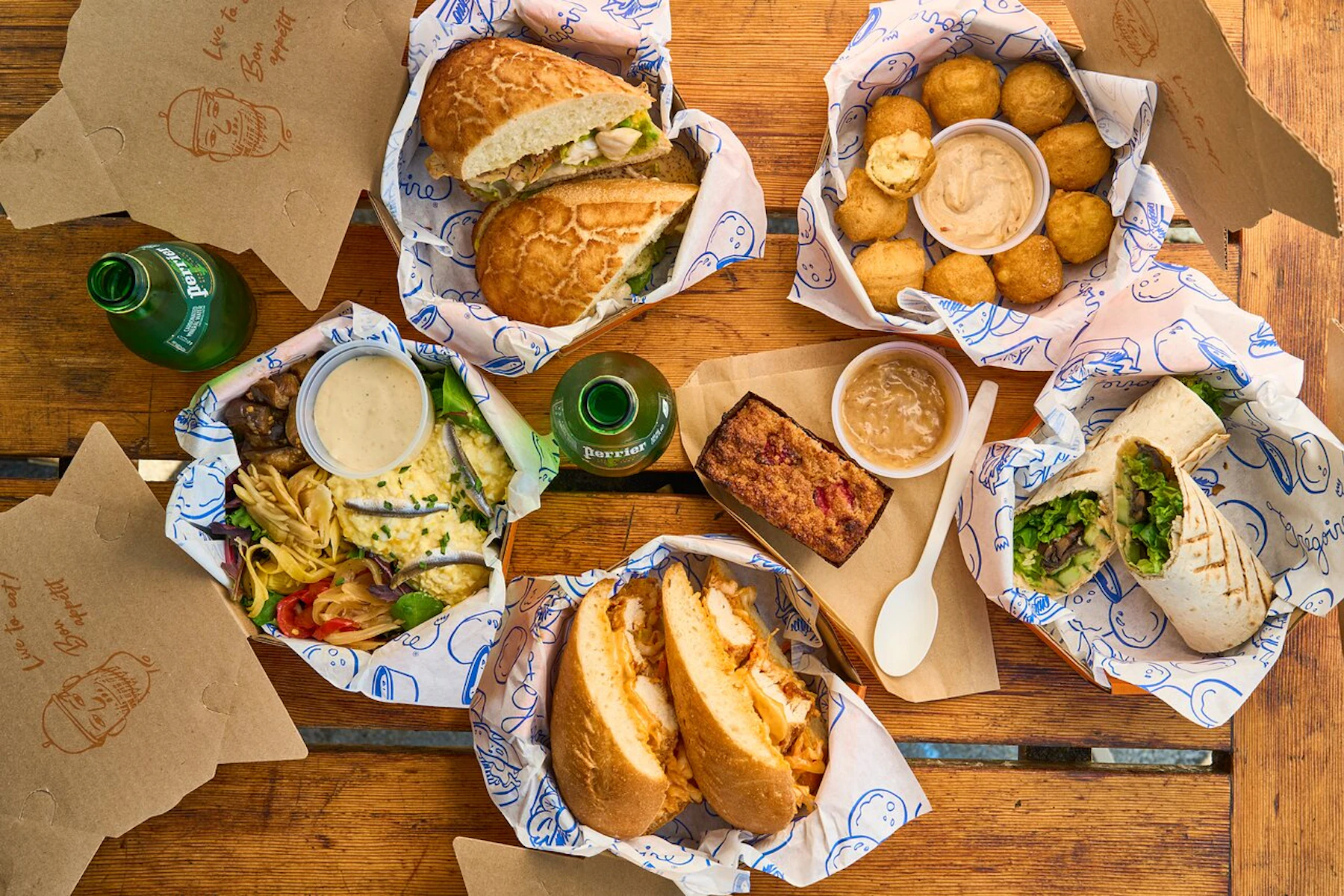 Gregoire Corporate Catering and Group Ordering located at 1300 9th Ave, San Francisco, CA 94122, USA. Gregoire's top menu items include Salmon-Lime Ceviche Sandwich, Baked Salmon with Mixed Greens Salad, Fried Chicken Sandwich.