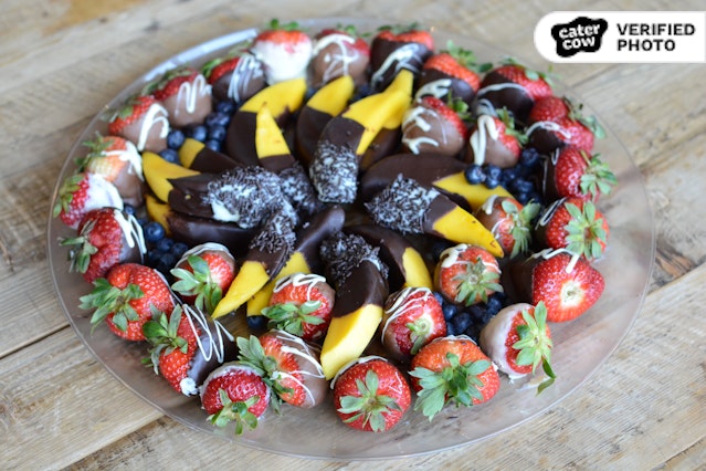 Decadent Chocolate Covered Fruit Platter