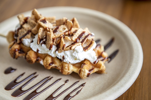 Authentic Liege Waffles With Toppings Bar
