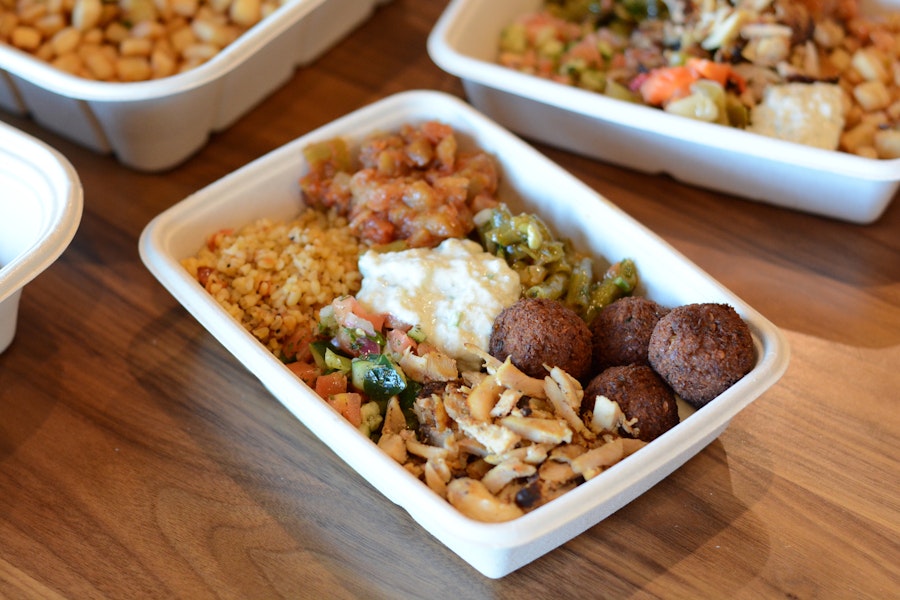 Dill & Parsley Corporate Catering and Group Ordering located in New York City. Dill & Parsley's top menu items include Tray of Babaganoush, Tray of Hummus, Assorted Sodas.