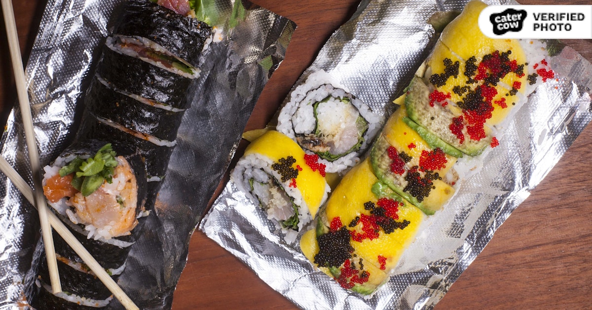 Individual Mega Rolls From Sushi X In Chicago Catercow Individual Mega Rolls From Sushi X In Chicago Catercow