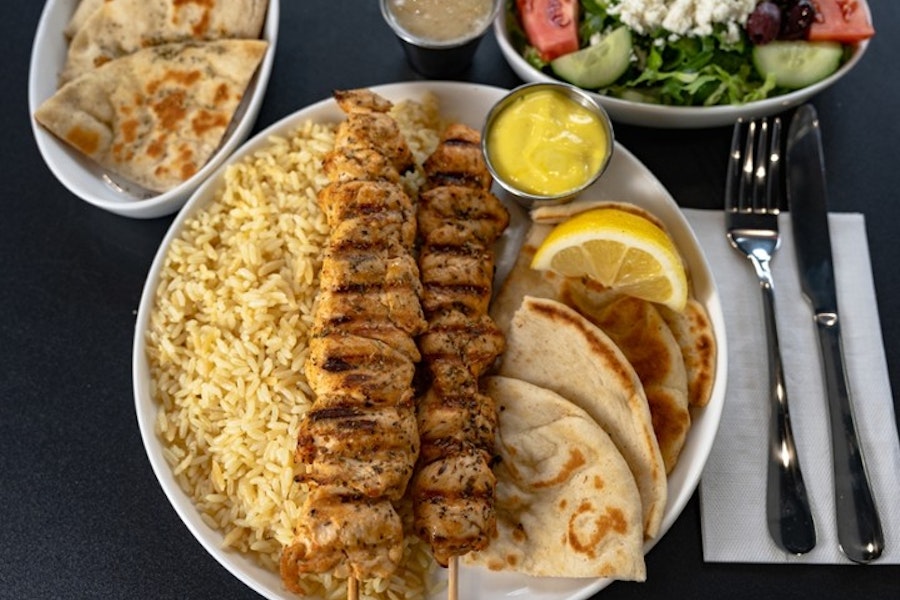 The Greek Gyro Corporate Catering and Group Ordering located in Boston & Cambridge Area, Las Vegas. The Greek Gyro's top menu items include Chicken Gyro Pita, Falafel Pita, Horiatiki Greek Salad.