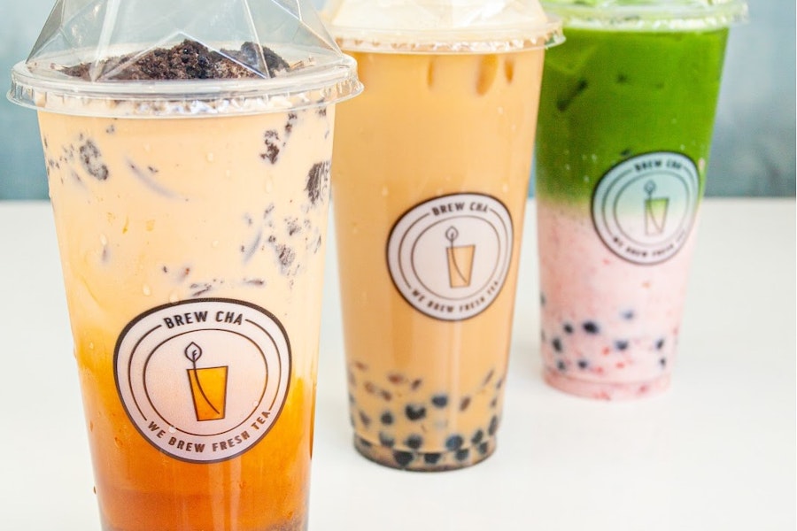 Brew Cha Corporate Catering and Group Ordering located at 3420 18th St #001, San Francisco, CA 94110, USA. Brew Cha's top menu items include Large Black Sugar Latte with Coffee, Large Cold Thai Ice Tea, Large Cold Oreo Thai Ice Tea.