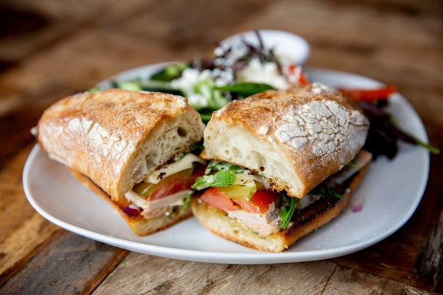 Individual Salads and Sandwiches